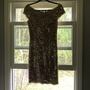 Gorgeous champagne gold sequined dress